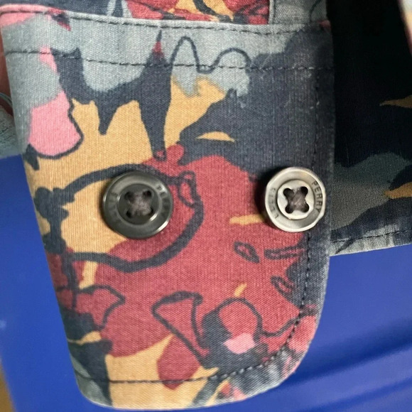 Perry Ellis Men's Abstract‎ Floral Shirt Size large - Picture 12 of 12